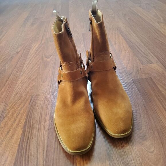 Civil Regime Men’s Tan Leather Suede Chelsea Western Ankle Boots Size 7 Tan New - Picture 10 of 15